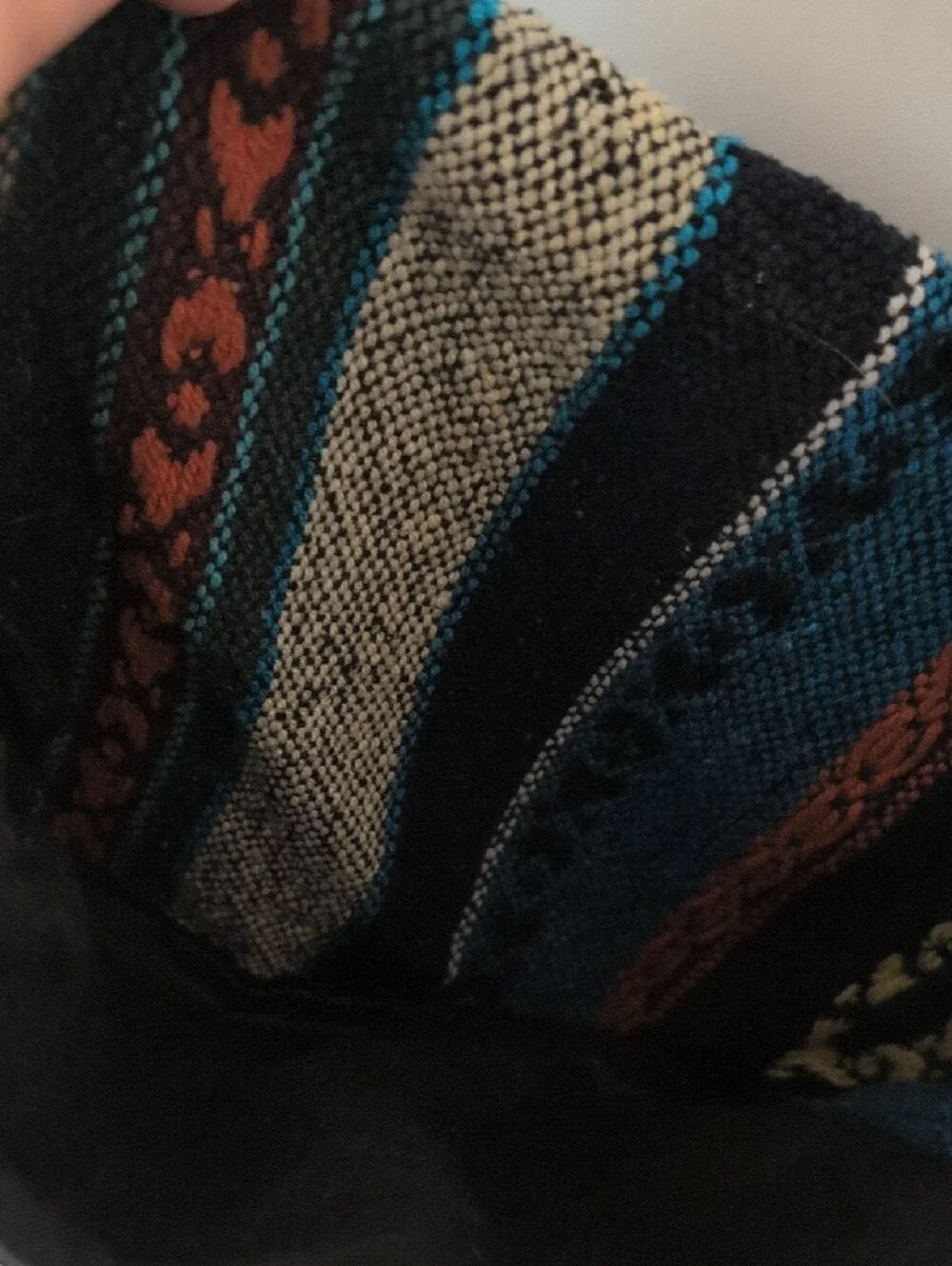 Handwoven Multicolor Stripe Crossbody Shoulder Bag